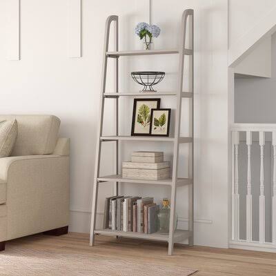 Quartz Gray Ladder Bookcase A300