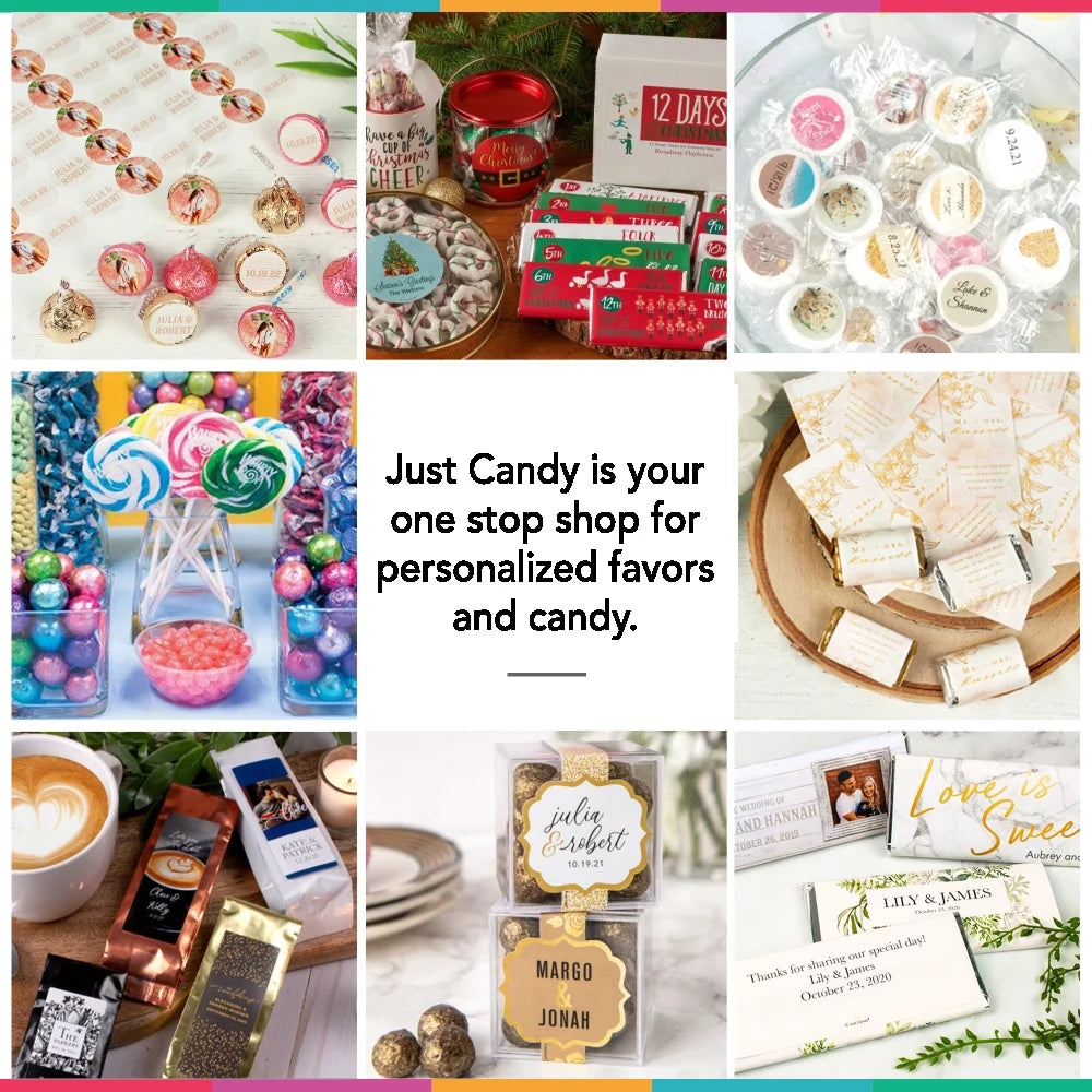 1st Holy Communion Candy Party Favors 100 Pcs Milk Chocolate Kisses 40 Pcs Wrapped Miniatures Pink A382