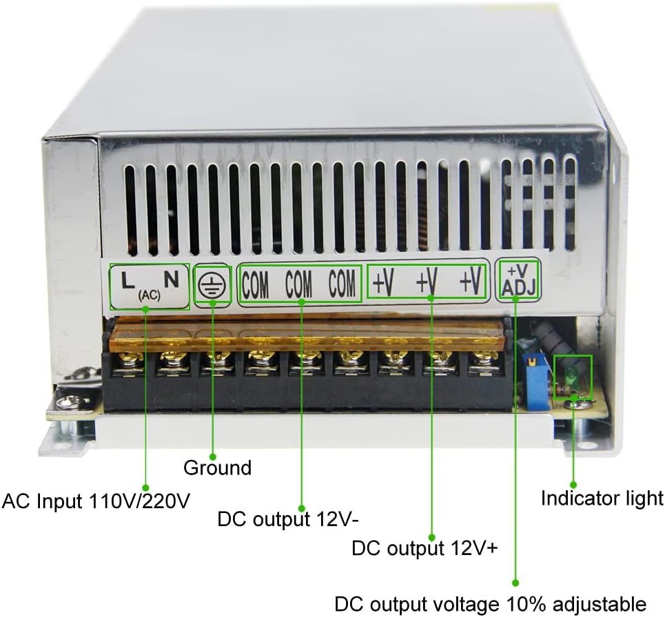 12V 50A 600W Switch Mode Power Supply AC/DC Adapter F787
