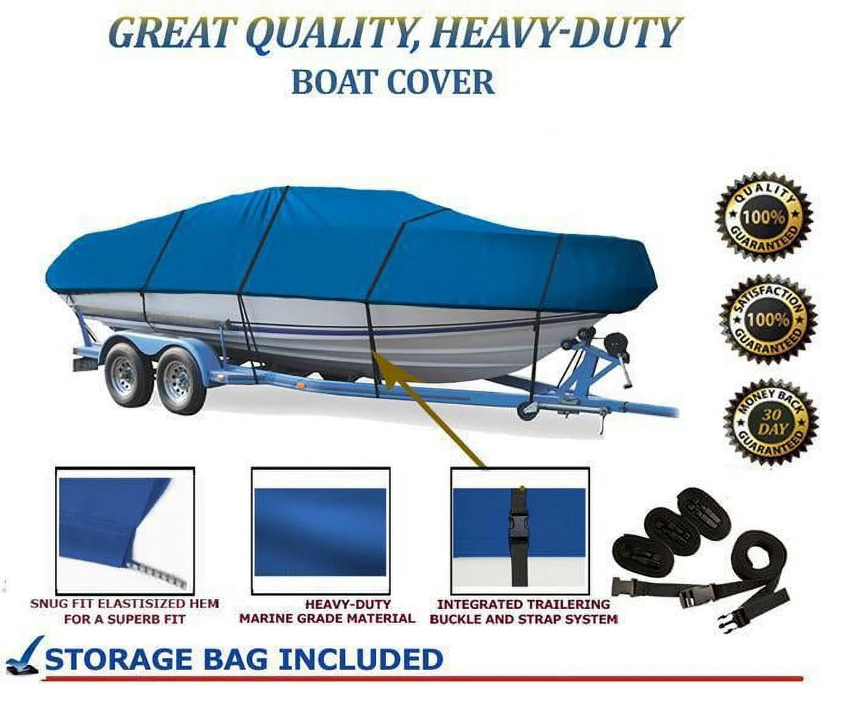 Boat Cover for Alumacraft Lunker 165 Tiller Fishing Bass Z1841