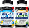 Omega 3 Fish Oil Softgels Plus Probiotic Supplement I85170