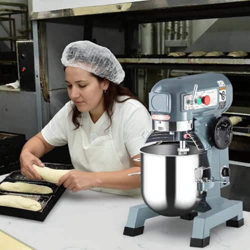450W 10QT 3-Speed Stainless Steel Commercial Food Mixer D93776