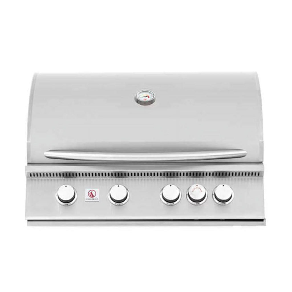 32-Inch 4-Burner Built-In Propane Gas Grill With Rear Infrared Burner V10589
