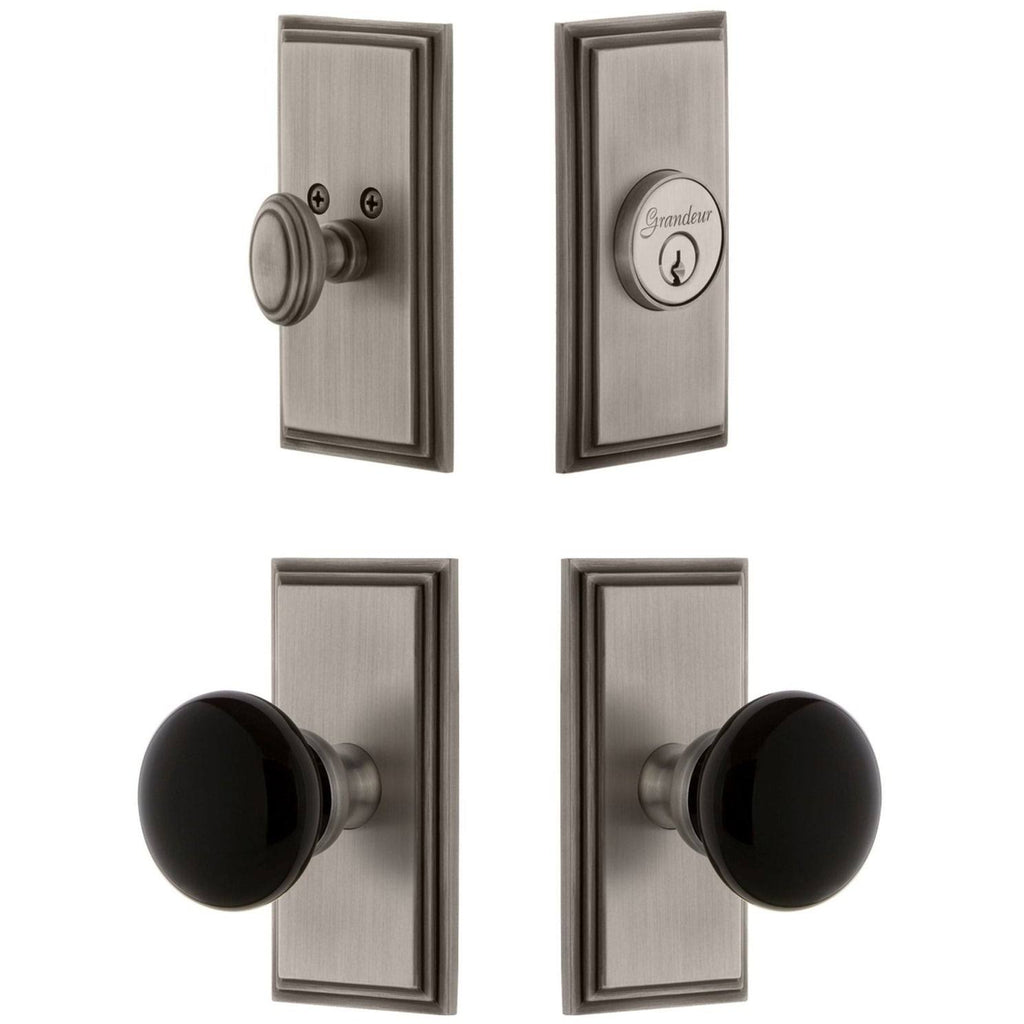 Antique Pewter Knob and Deadbolt L441741