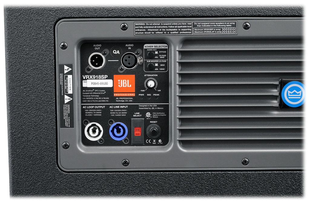 Powered Active 18" 1500w Subwoofer with DSP O4725