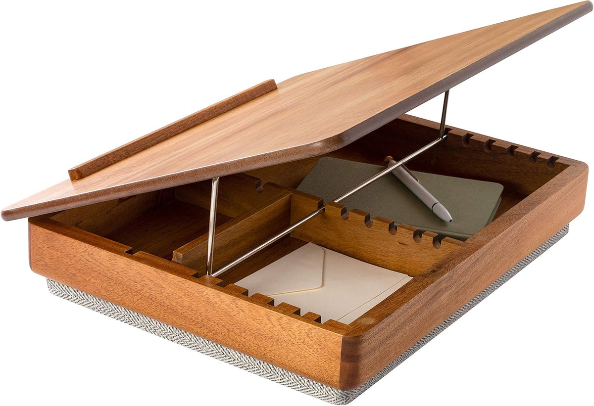 Acacia Wood Easel Lap Desk with Storage - Natural G2652