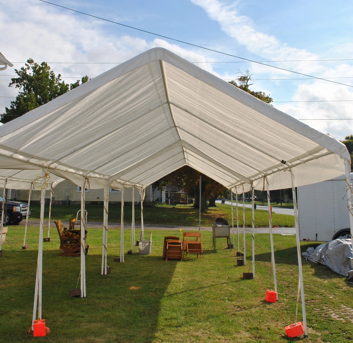 6'x8' Heavy Duty White Poly Tarp Cover S794