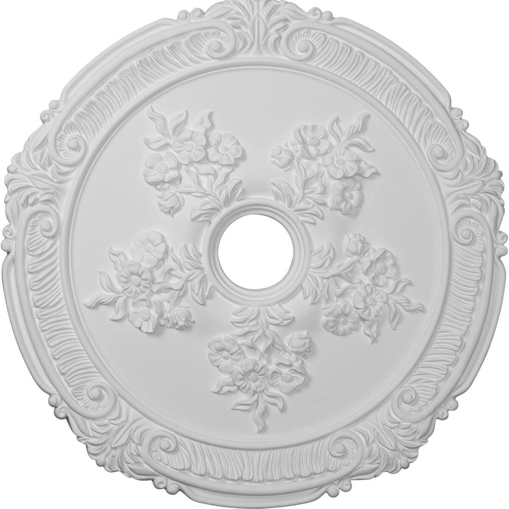 Hand-Painted Pale Gold Ceiling Medallion U6093