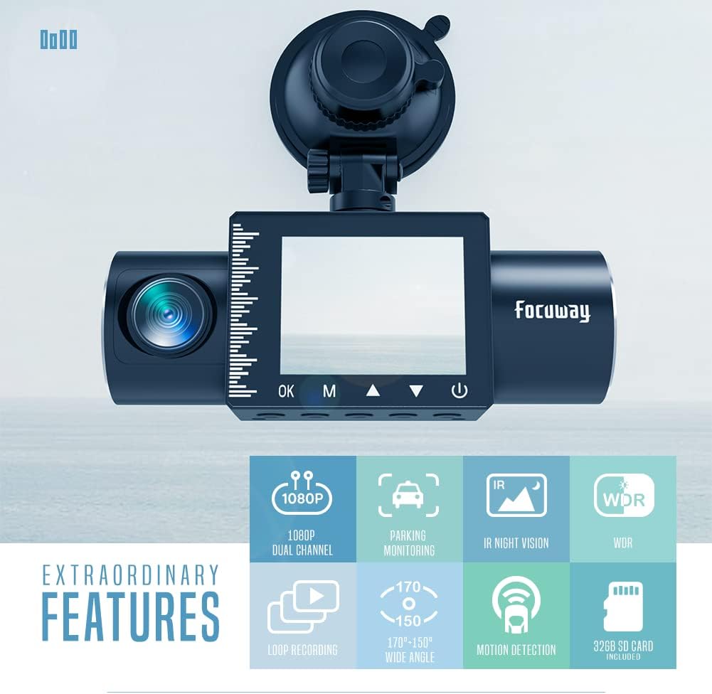 1080P Dual Dash Cam with IR Night Vision G22234
