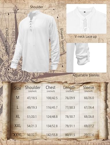 Khaki Large Mens Pirate Costume Outfit With Pants Shirts Sash Accessories O786896