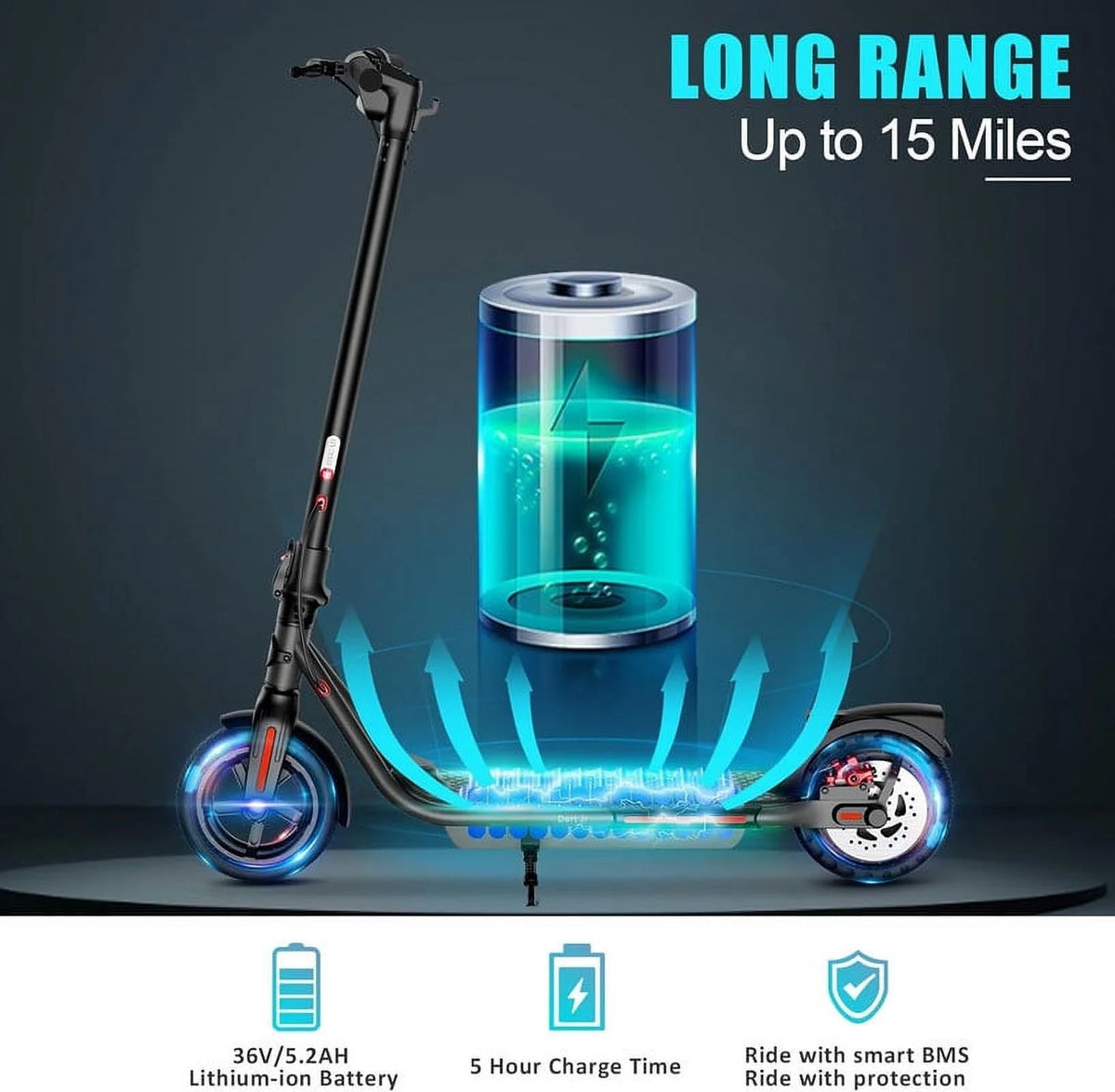 300W Folding Electric Scooter with 8.5" Solid Tires B354
