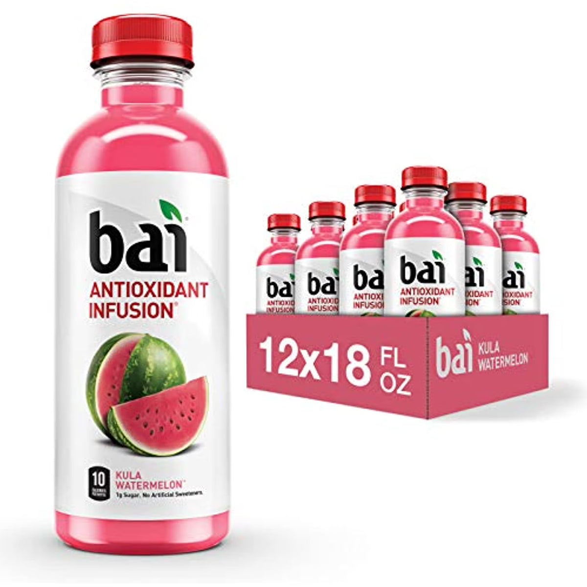 Kula Watermelon Flavored Water, 18 Fluid Ounce Bottles, 12 Count A85133