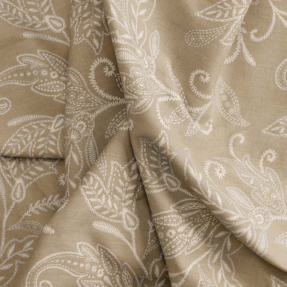 Tan Leaf Pattern Tailored Swags 56"x36" Q680