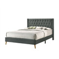 Gray Full Tufted Panel Bed F262597
