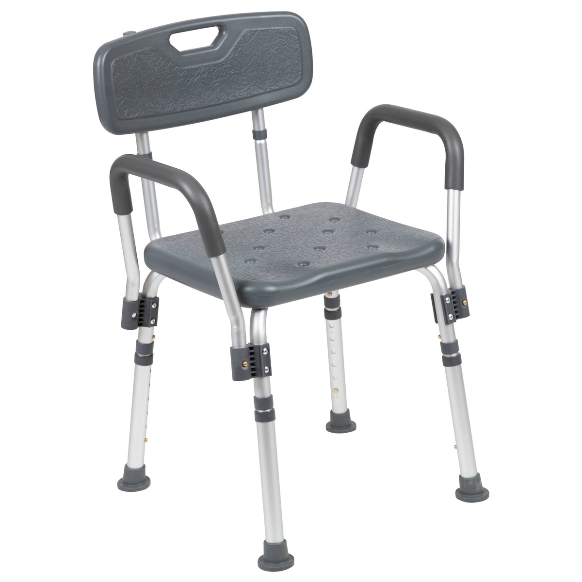 Adjustable Bath Shower Chair with Quick Release Back Arms H6010