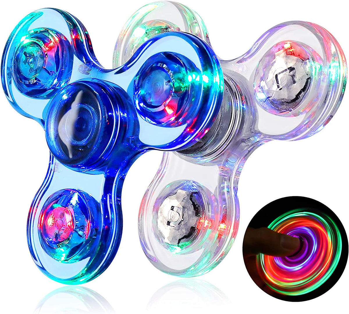 Glow in The Dark LED Fidget Spinners 2 Pack G8014