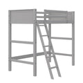 Grey Wooden Loft Bed with Ladder T203205