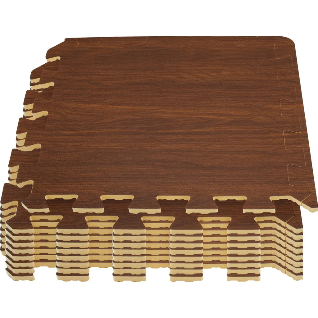 Wood Grain Interlocking Foam Floor Mats 12 x 12 Tiles Y810