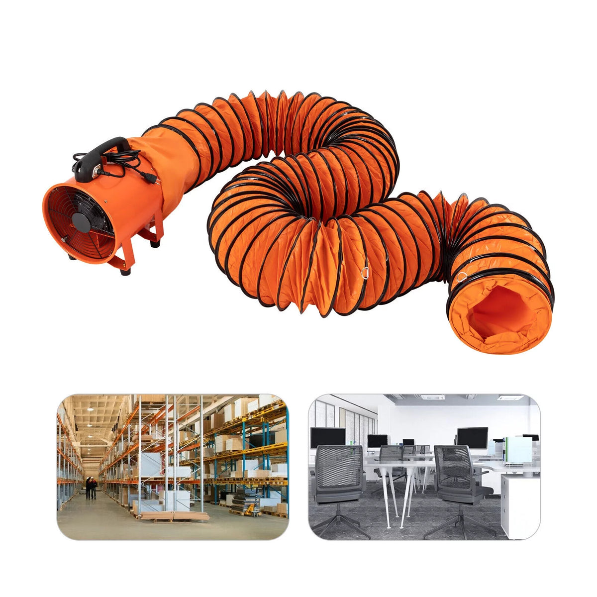 10" Industrial Extractor Fan Blower with 10M Duct Hose L1018