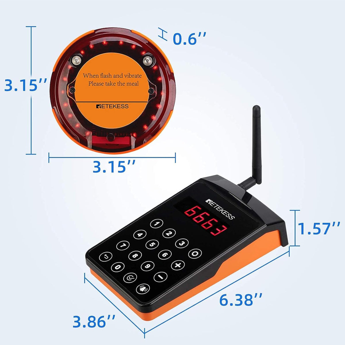 10 Pagers IP67 Waterproof Buzzer U57556