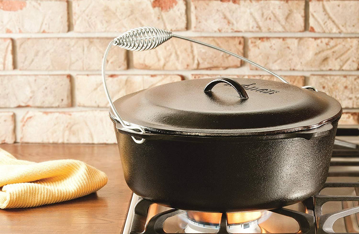 Cast Iron Dutch Oven with Iron Cover, Pre-Seasoned, 7-Quart V1075