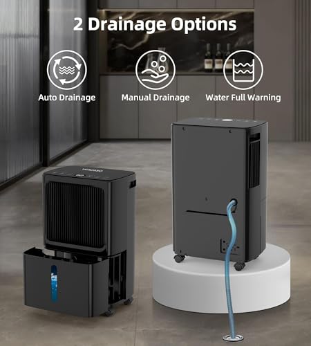 2500 Sq.Ft Dehumidifier with Drain Hose 34 Pints Q6669