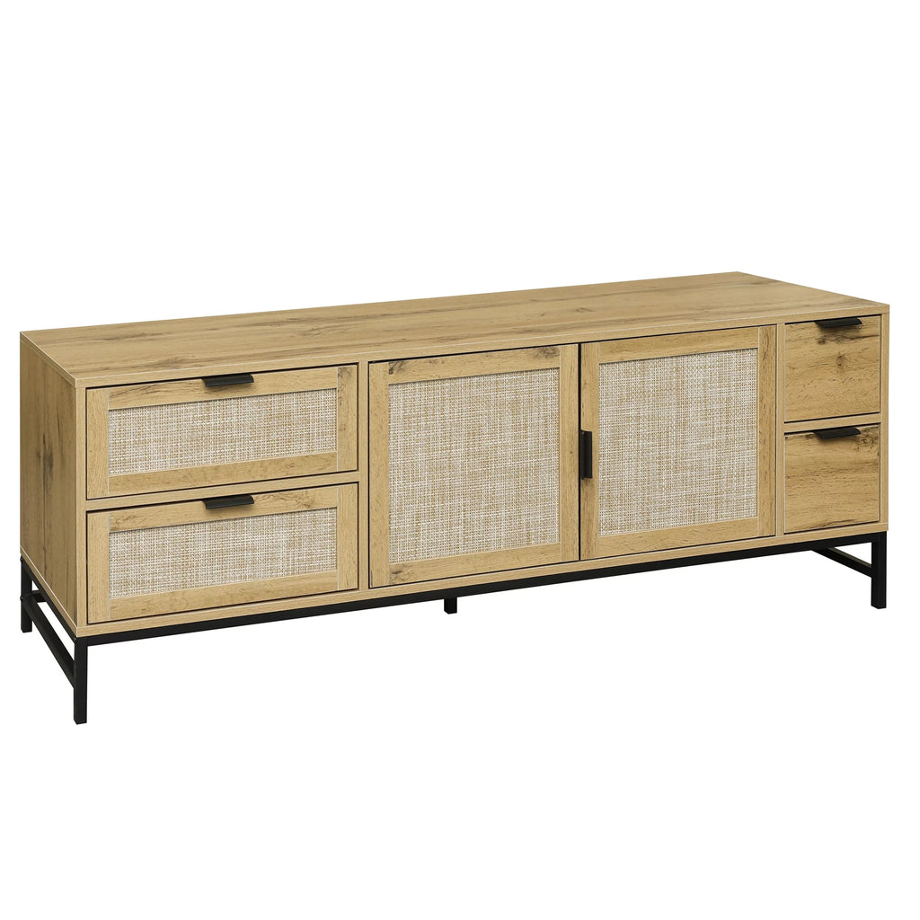Boho Media Console with Adjustable Shelves Y7053