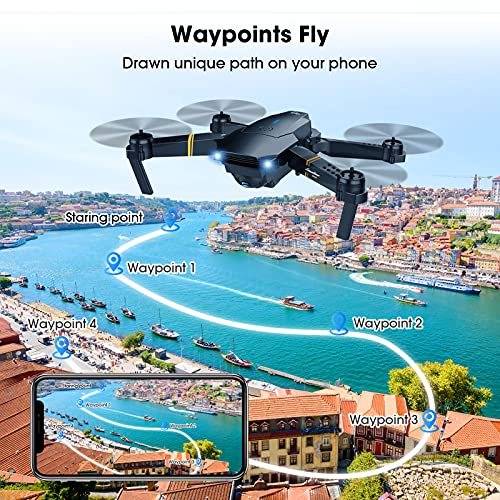 Foldable 1080P FPV Drone with 2 Batteries and Carrying Case H5488
