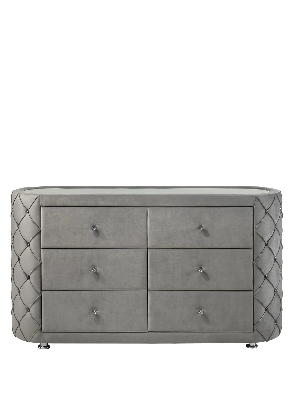 Gray Velvet Dresser E23354