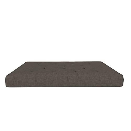 8-Inch Pocket Spring Coil Futon Mattress, Full, Taupe Gray C50170