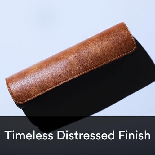 Distressed Faux Vegan Leather Desk Mat, Black/Grey, 12" x 36" P21204