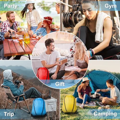60Pcs Polyester Drawstring Backpacks U701