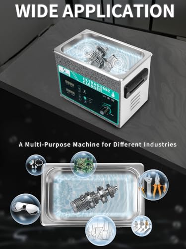 Ultrasonic Cleaner 3L with Adjustable Power, 120W Digital Timer and Heater A6151