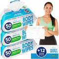 100 XL Shower Wipes + 8 Travel Bath Wipes, 9" x 12" Extra Thick Disposable Washcloths Z29070