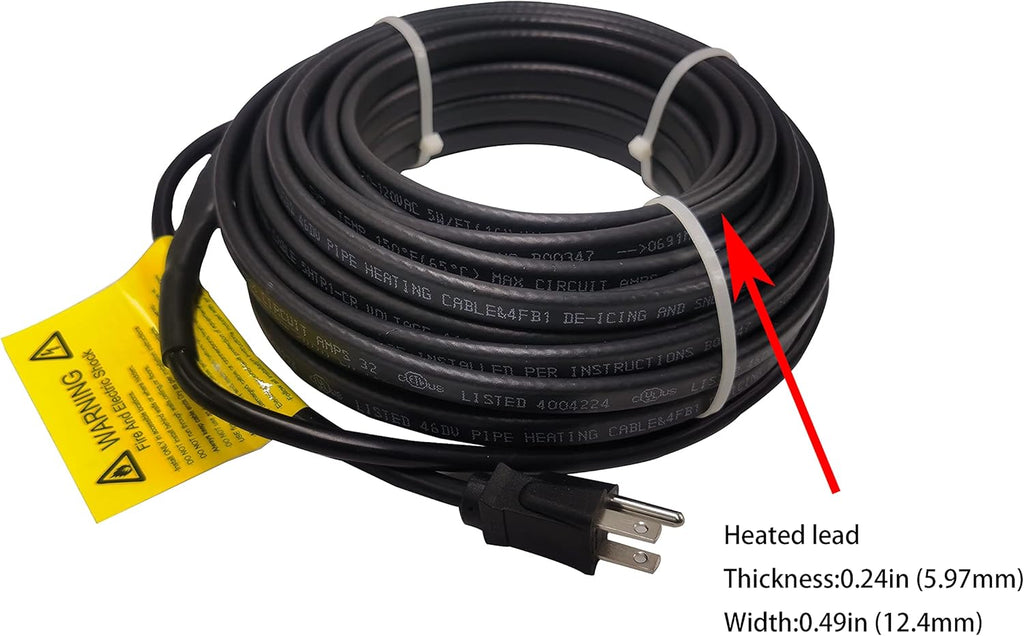 6-feet 120V Self Regulating Heating Cable, Pack of 2 X34839
