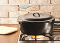 Cast Iron Dutch Oven with Iron Cover, Pre-Seasoned, 7-Quart V1075