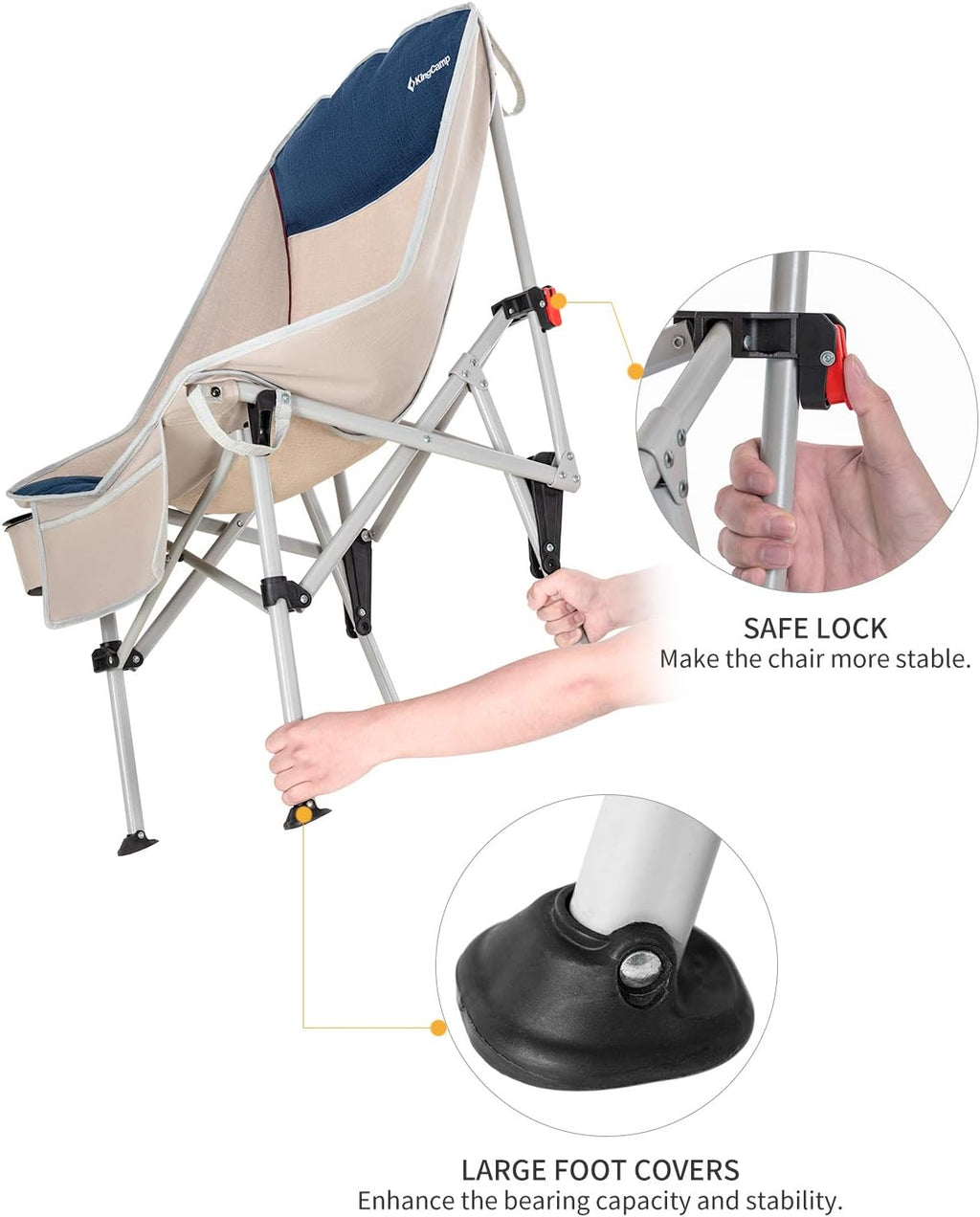 Folding Camping Chair with Cup Holder & Carry Bag O511574