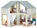 Real Wood Dollhouse with 14 Accessories Y868