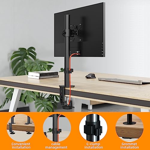 Adjustable Single Desk Monitor Mount for 13-32" Computer Screens up to 22lbs A863086