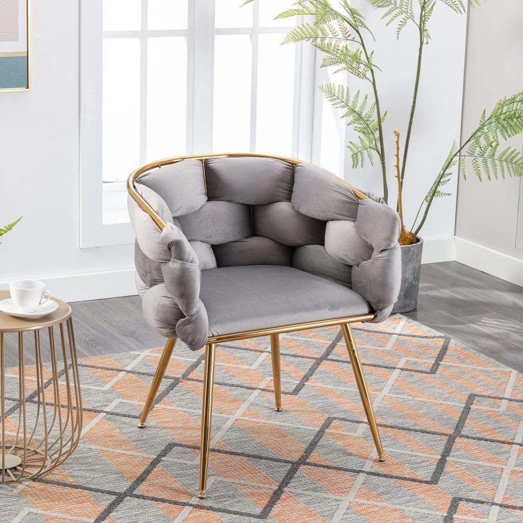 Gray Velvet Chair Y52727