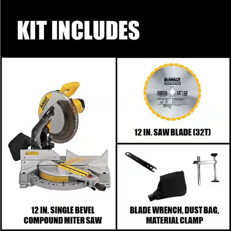 12 in. 15 Amp Single Bevel Compound Miter Saw P75313