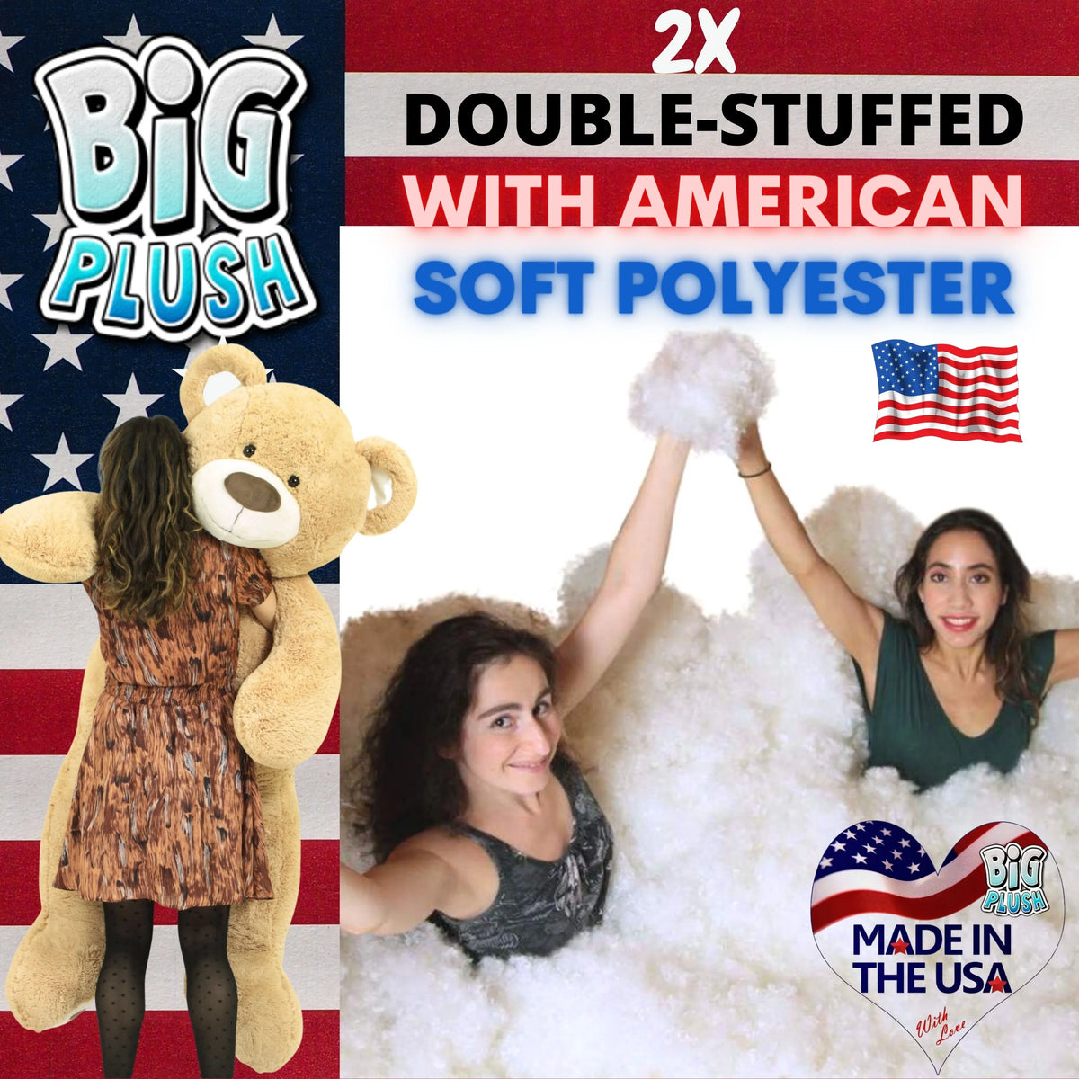 Giant Teddy Bear 60 inches Fully Stuffed Stuffed Animal T58675