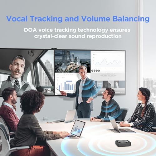 Wireless Bluetooth Microphone Conference Speakerphone, 360° Omnidirectional 8-Array Microphones Z795