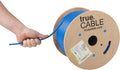 Cat6 Riser Bulk Ethernet Cable, 500ft, Gray, 23AWG 4 Pair Solid Bare Copper, 550MHz, Unshielded Twisted Pair K91892