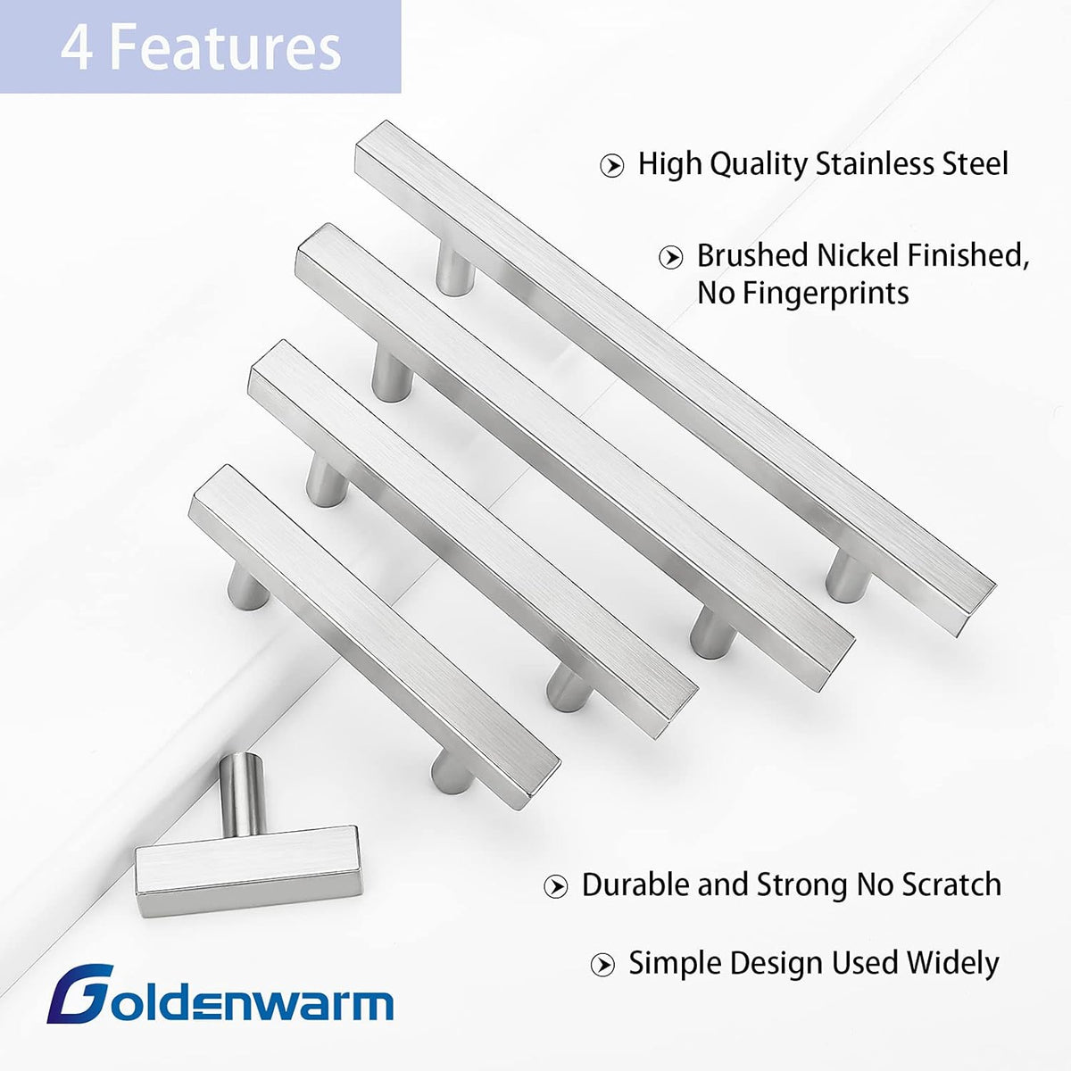 25 Pack Brushed Nickel Cabinet Pulls 3 inch C387