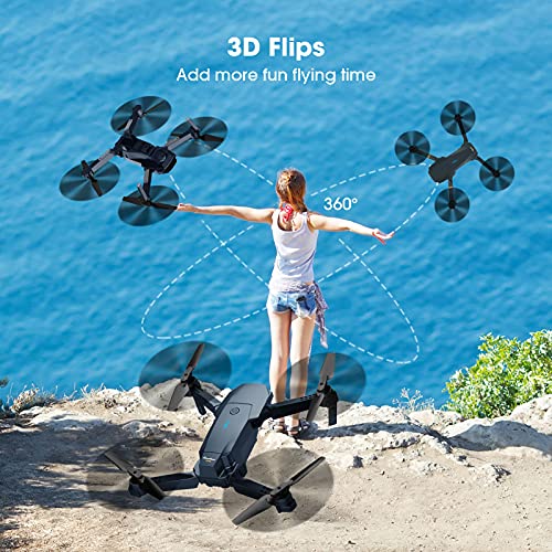 Foldable 1080P FPV Drone with 2 Batteries and Carrying Case H5488