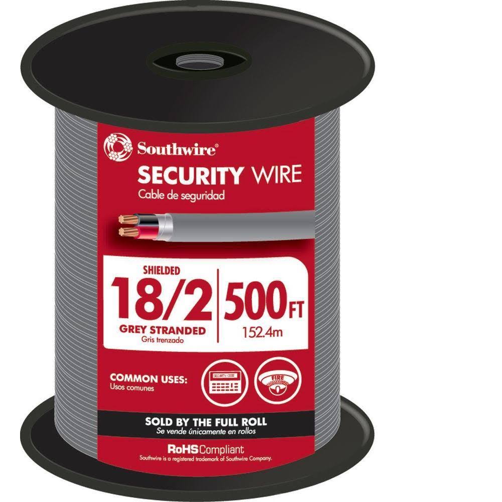 500-ft 18/2 Stranded Grey Security Cable E380