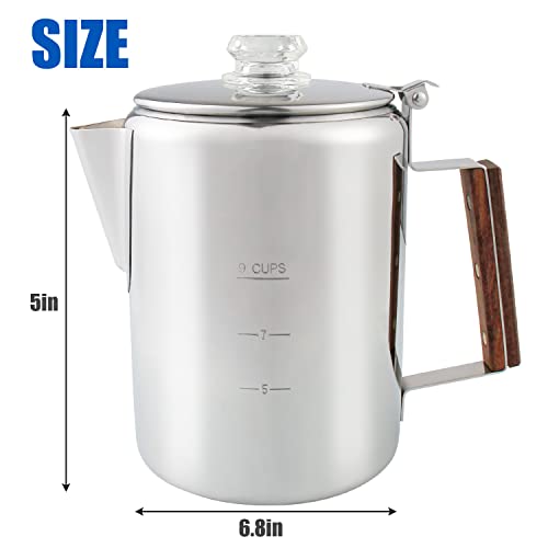 9 Cup Stainless Steel Coffee Percolator Q456369