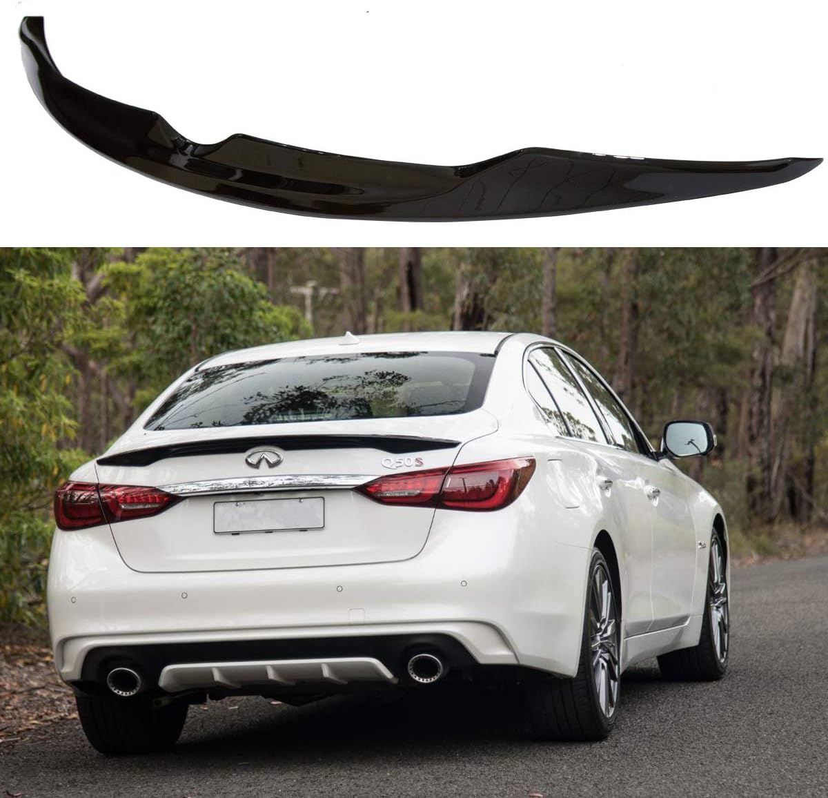 Painted Glossy Black Rear Trunk Spoiler Wing L81422