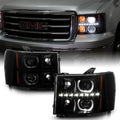 Blk Smoke LED Projector Headlights Driver + Passenger Side X870